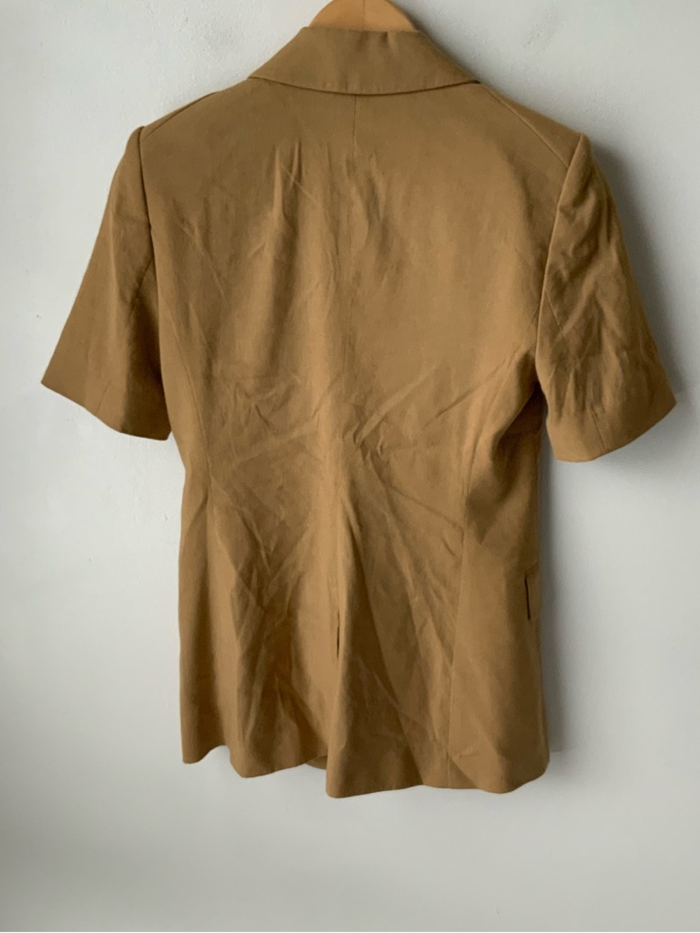 VERONICA BEARD Atwood Short Sleeve Linen Blend Dickey Jacket Tan Khaki Size 2 - Picture 4 of 10